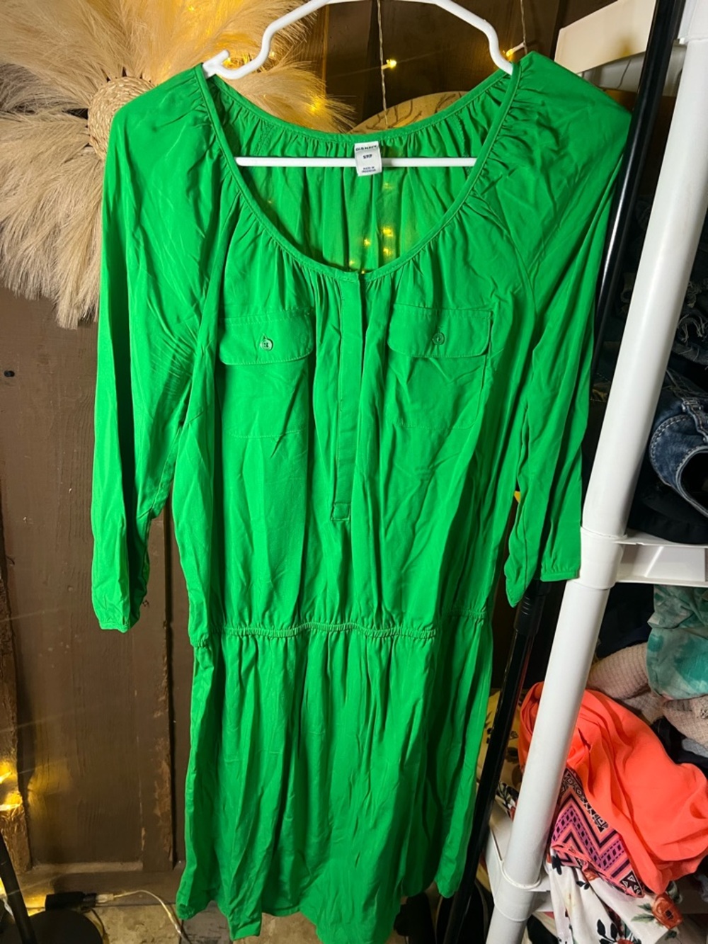 Old Navy Bright Green Midi Dress
